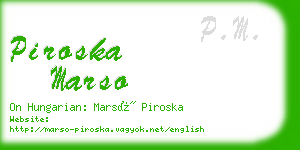 piroska marso business card